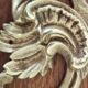 2 ornaments and an antique bronze pediment
