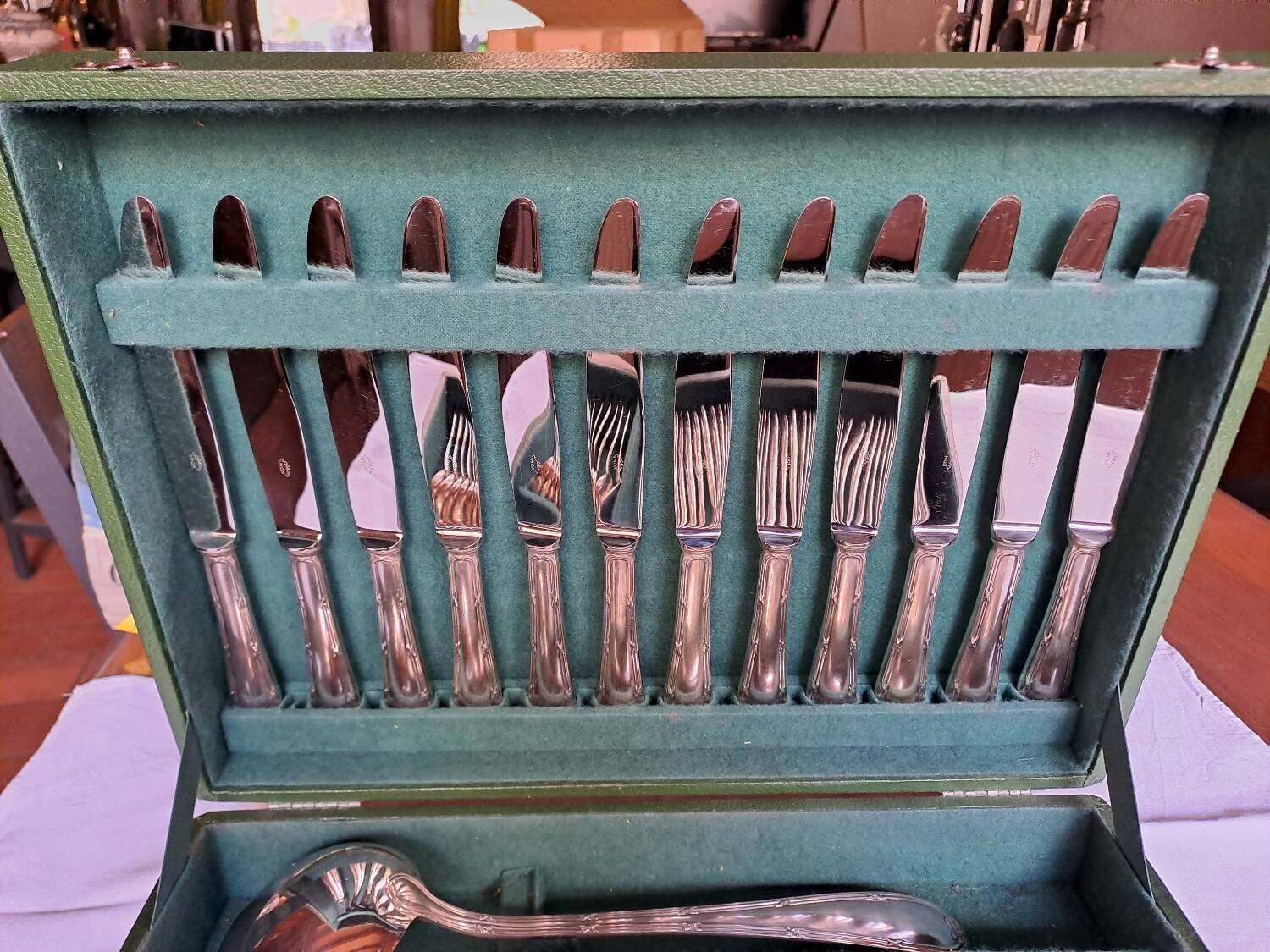 Silver-plated metal cutlery set by François Frionnet goldsmith