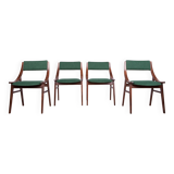 Polish Ski Jumper Dining Chairs from Zamojska Furniture Factory, 1970s, Set