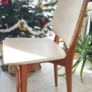Vintage 1950s 60s dining room chair with tapered legs