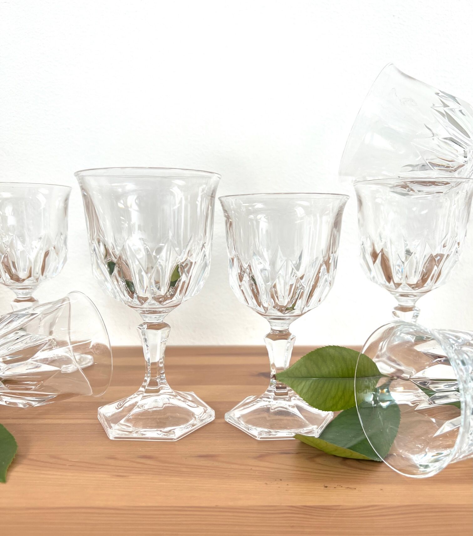 8 vintage glasses - Arques crystal - Chaumont model