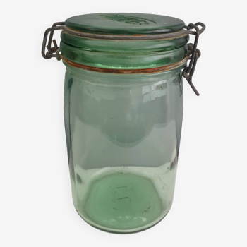 Old solidex thick glass jar