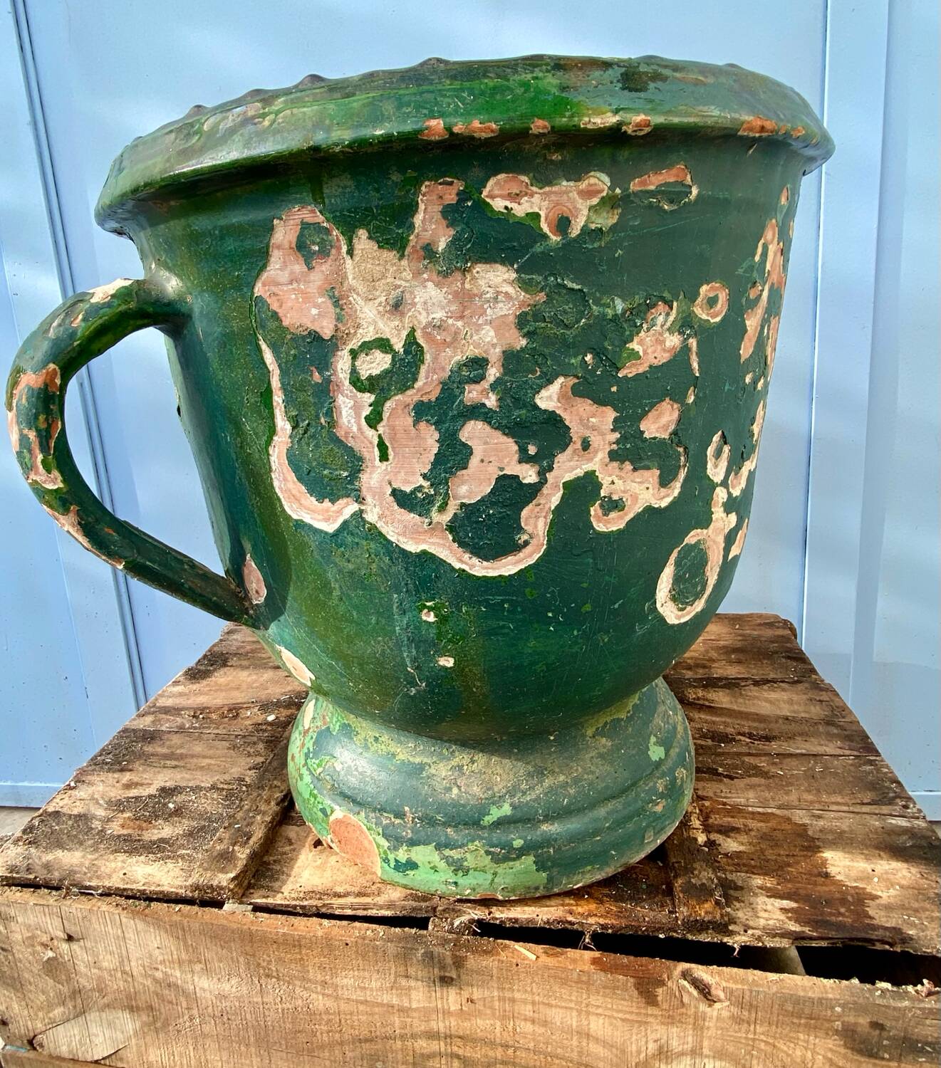 Varnished terracotta jar