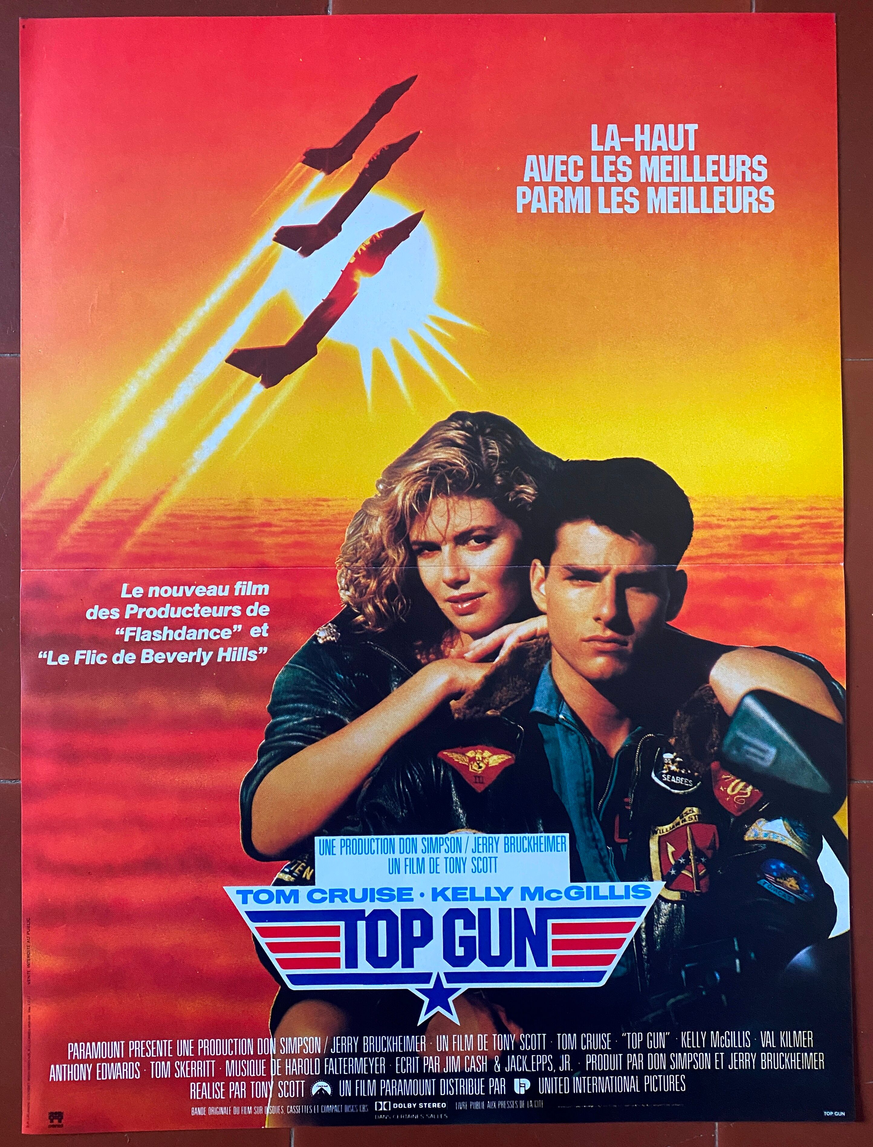 Affiche cinéma originale "Top Gun" Tom Cruise 40x60cm 1986