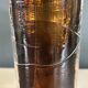 Grand bougeoir en verre moulé marron - Ref 1350