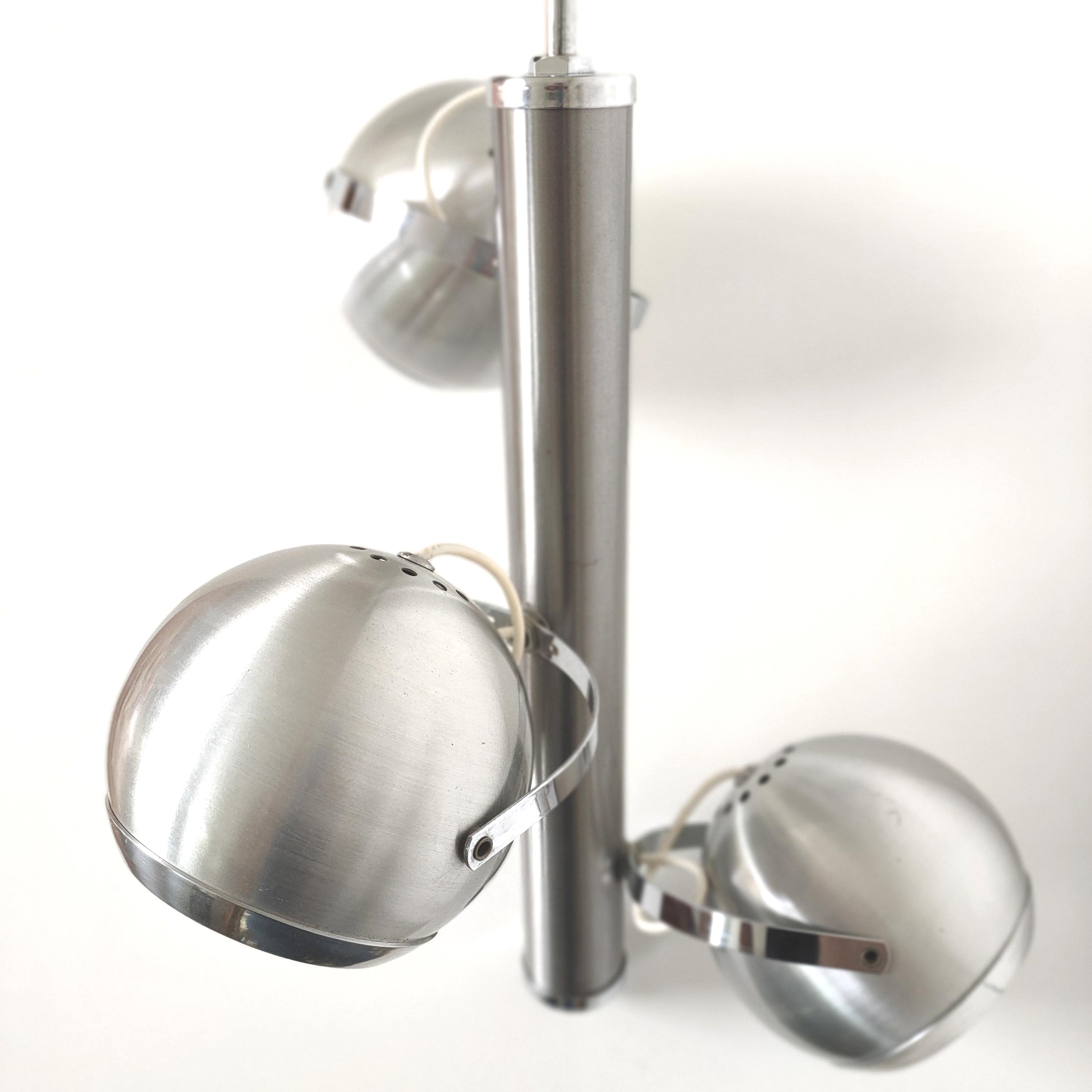 Eyeball suspension 3 lights 70s space age