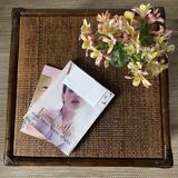Square rattan coffee table