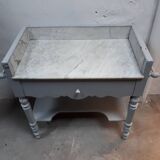 Old shelf shelf drawer gray marble tray 1900
