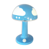 Lampe champignon, nuage bleu Skojig, design Henrik Preutz pour Ikea, 1990