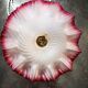 Old suspension opaline pink purple serrated handkerchief art deco 1930 TBE
