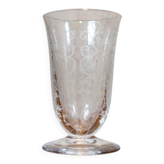Vintage Crystal Cup with Arabesque, 1940s