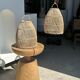 Suspension en rotin en forme de cloche d25 h28