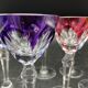 6 colored crystal port glass