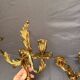 Antique Pair of Wall Sconces Candle Holders Louis XV Rococo Gilt Bronze