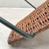 Vintage chair in wicker and metal circa 1950