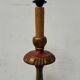 Lampadaire en bois sculpté polychrome XX siècle