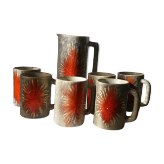 Set pitcher and mugs