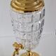 Jug/fountain in Crystal and gold metal