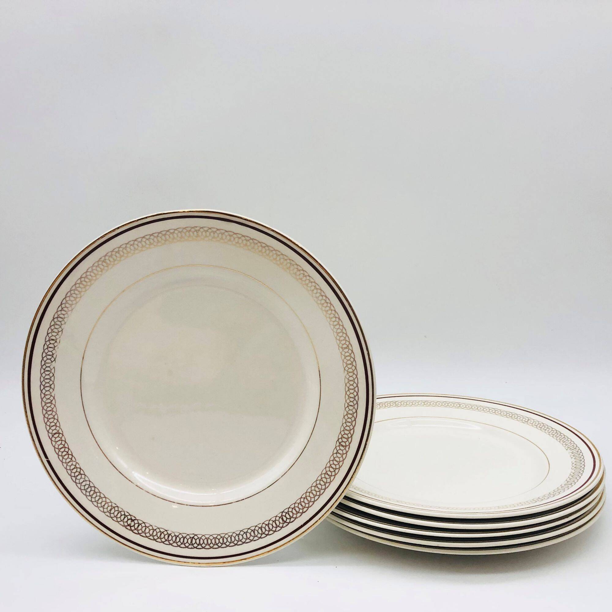 6 “Gien” Dinner Plates.