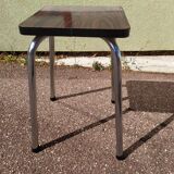 Formica stool, dark wood