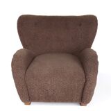 Terry fabric wing chair