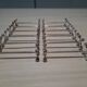 Set of 12 silver metal knife holders
