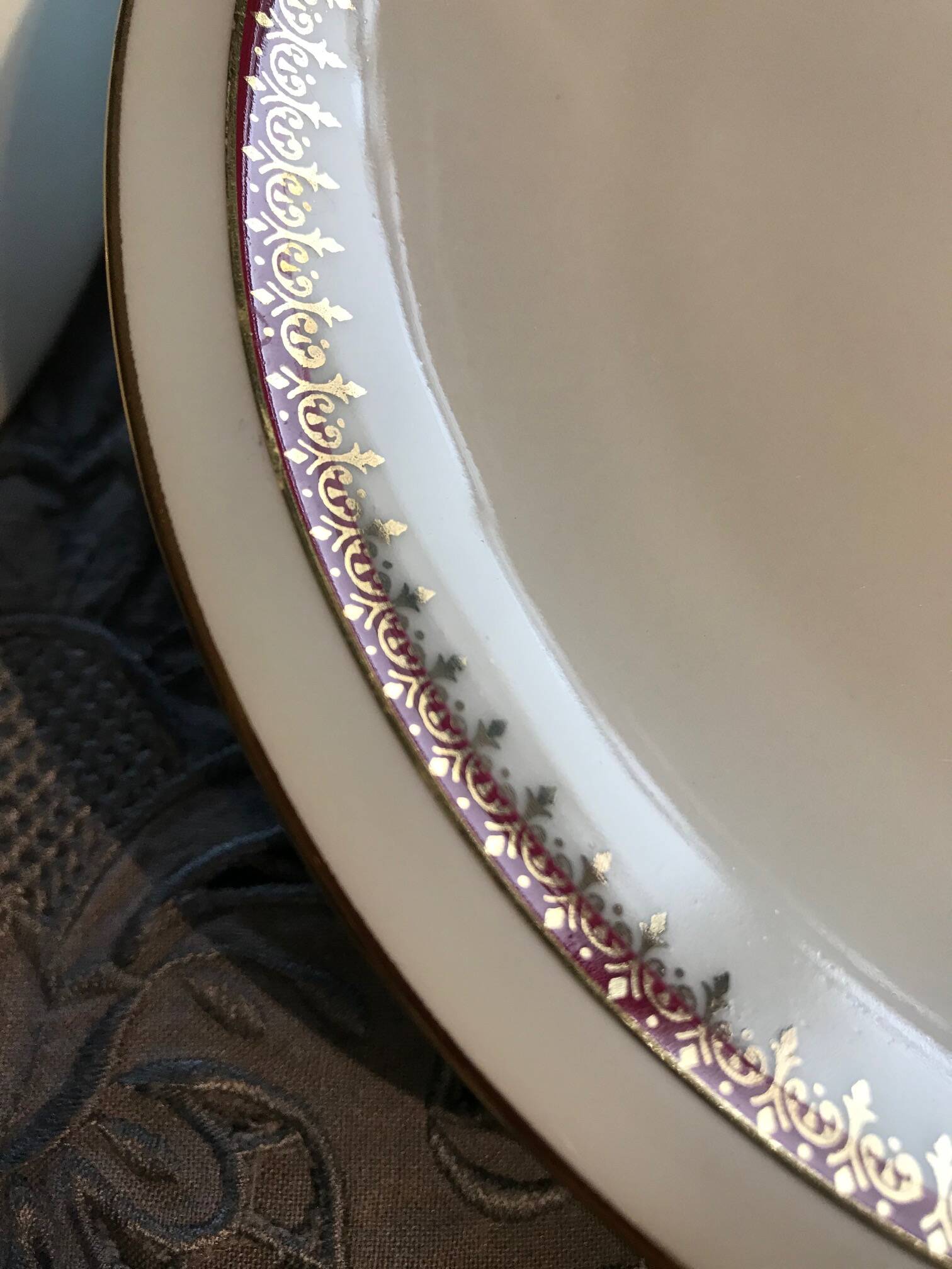Set of 10 Berry High Porcelain dessert plates