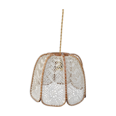 Rattan flower suspension and hook