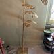 Solid brass plant-shaped floor lamp