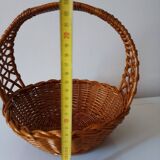 Woven wicker basket