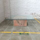 Table basse en marbre et verre
