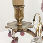 Lampe de table en bronze et cristal, France