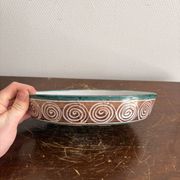 Plat Ovale Marguerite Céramique Vallauris Robert Picault Vintage 50's