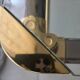 Italian coffee table Mara in brass and glass