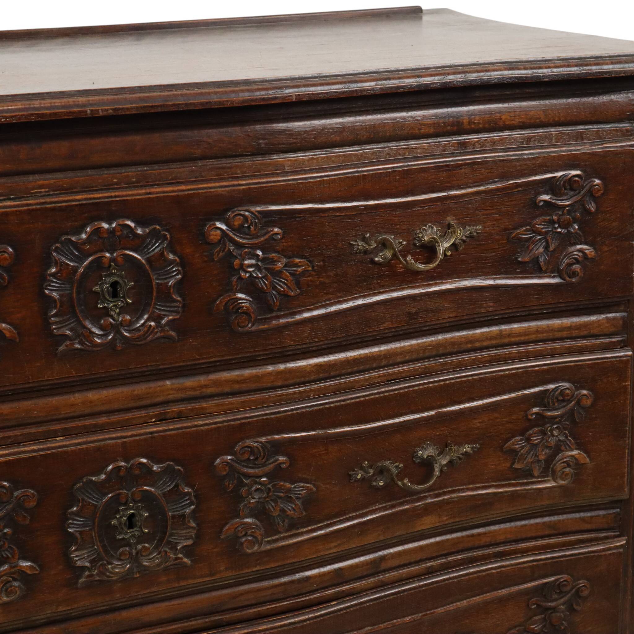 Commode en chêne massif antique France 19e siècle