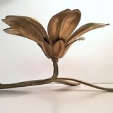 70s brass flower ashtray