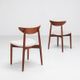 Harry Ostergaard set of eight dining chairs in teak Randers Denmark 1960