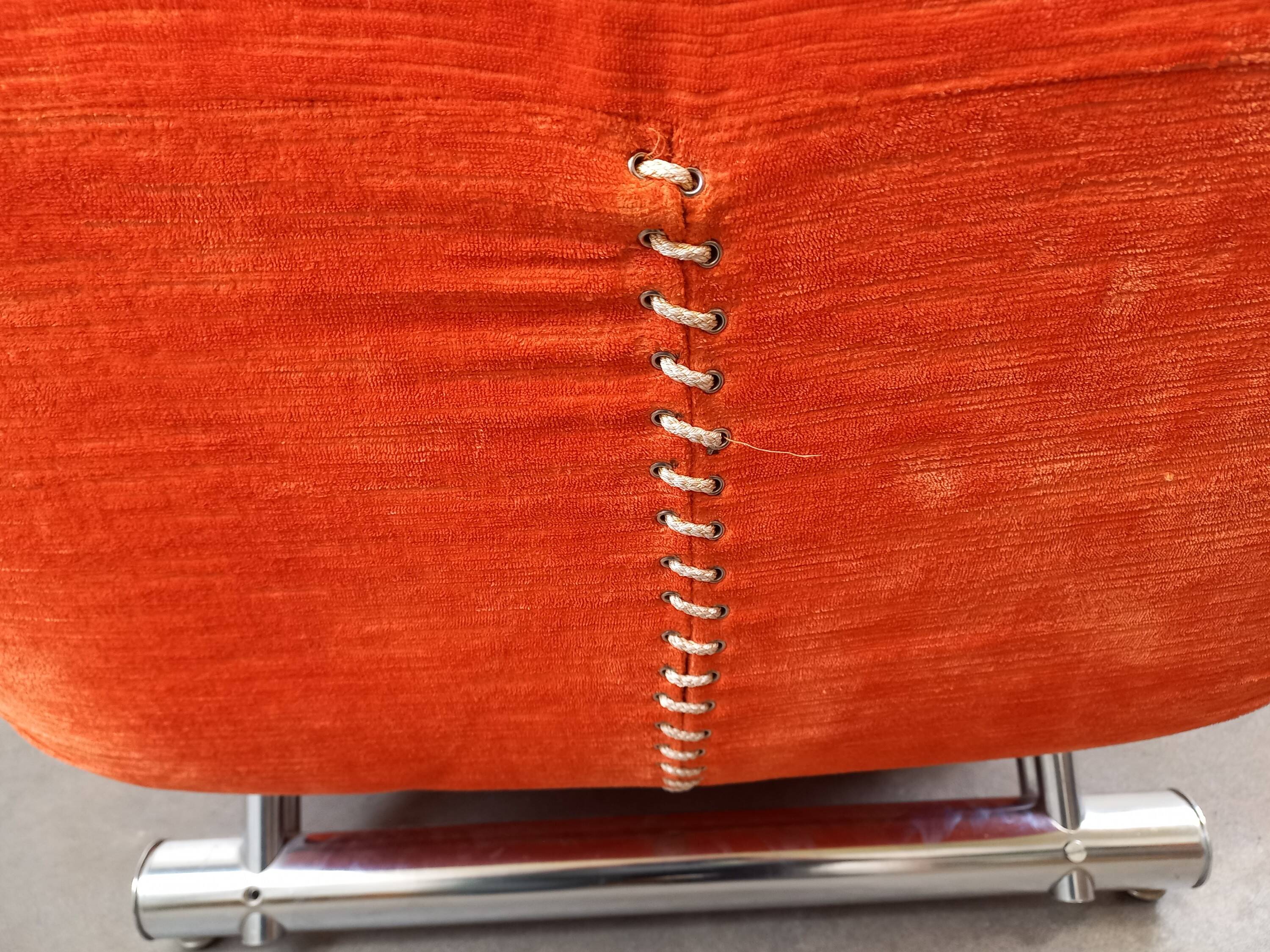 Vintage orange fireside chair