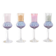 Set of pastel-coloured glasses, Italian design, 1970s, made in Italy