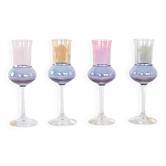 Ensemble de verres pastel, design italien, années 1970, fabriqué en Italie.