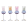 Set of pastel-coloured glasses, Italian design, 1970s, made in Italy