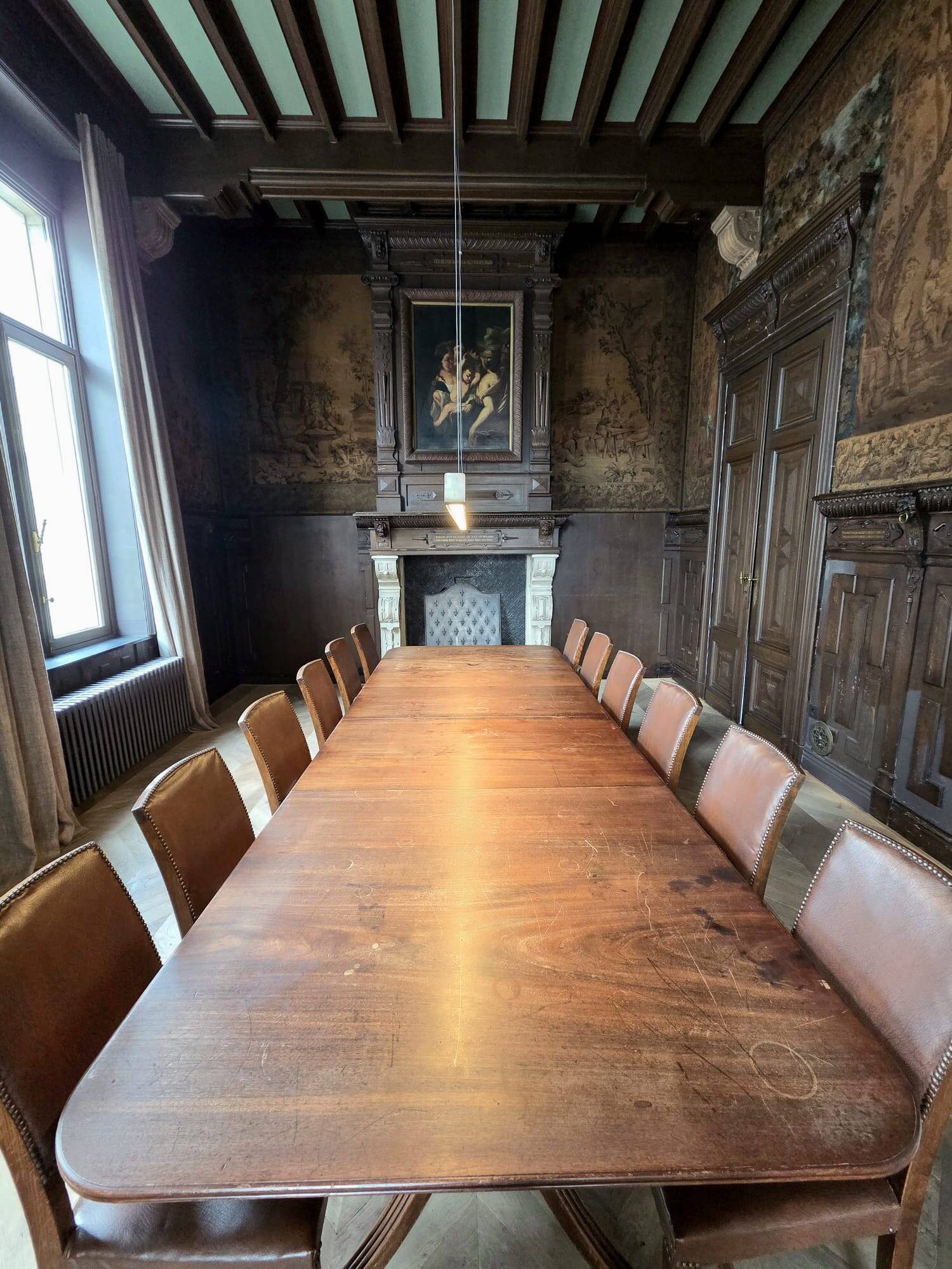Table set and 12 chairs.