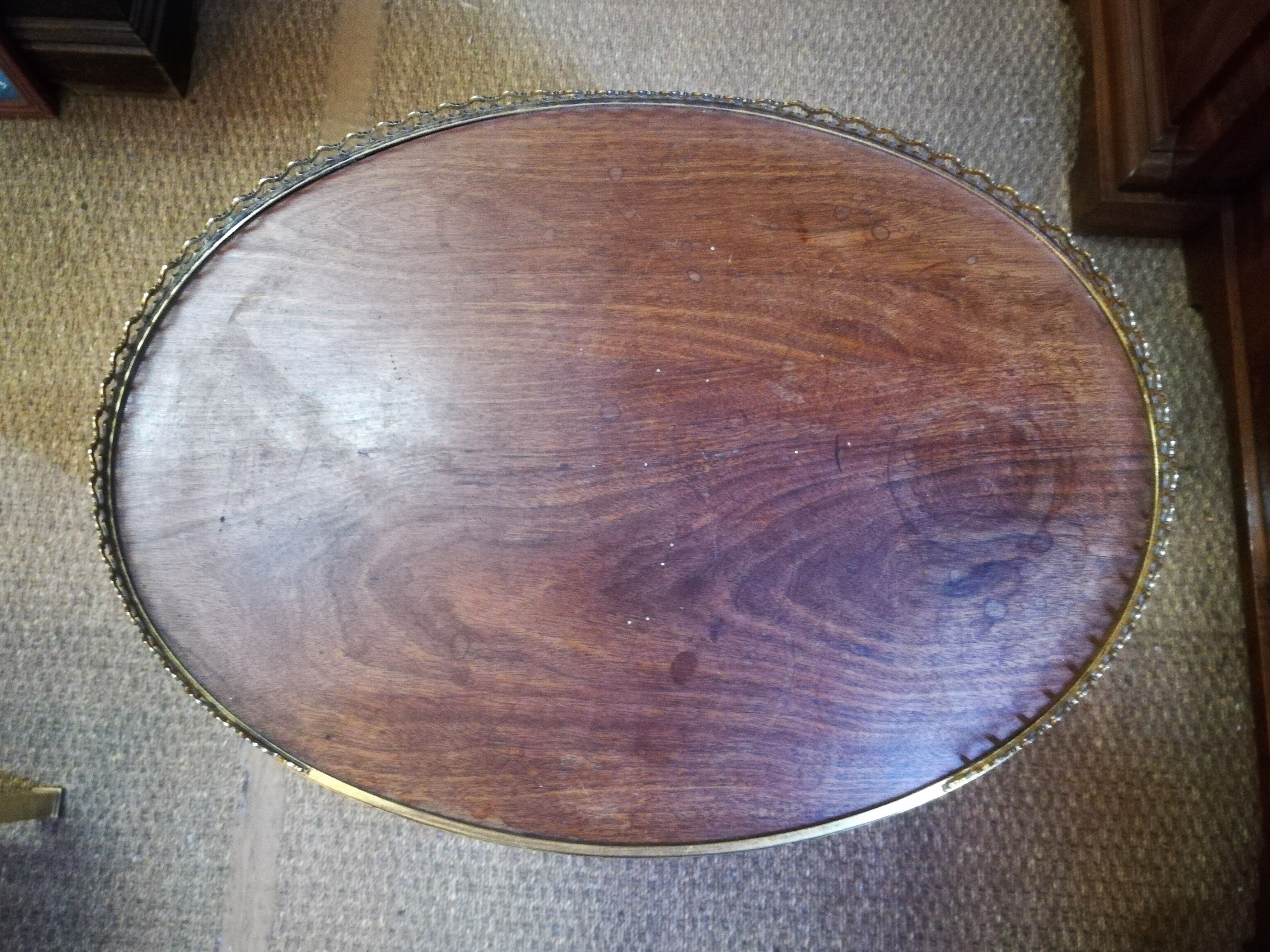 Louis XVI-style mahogany lounge table