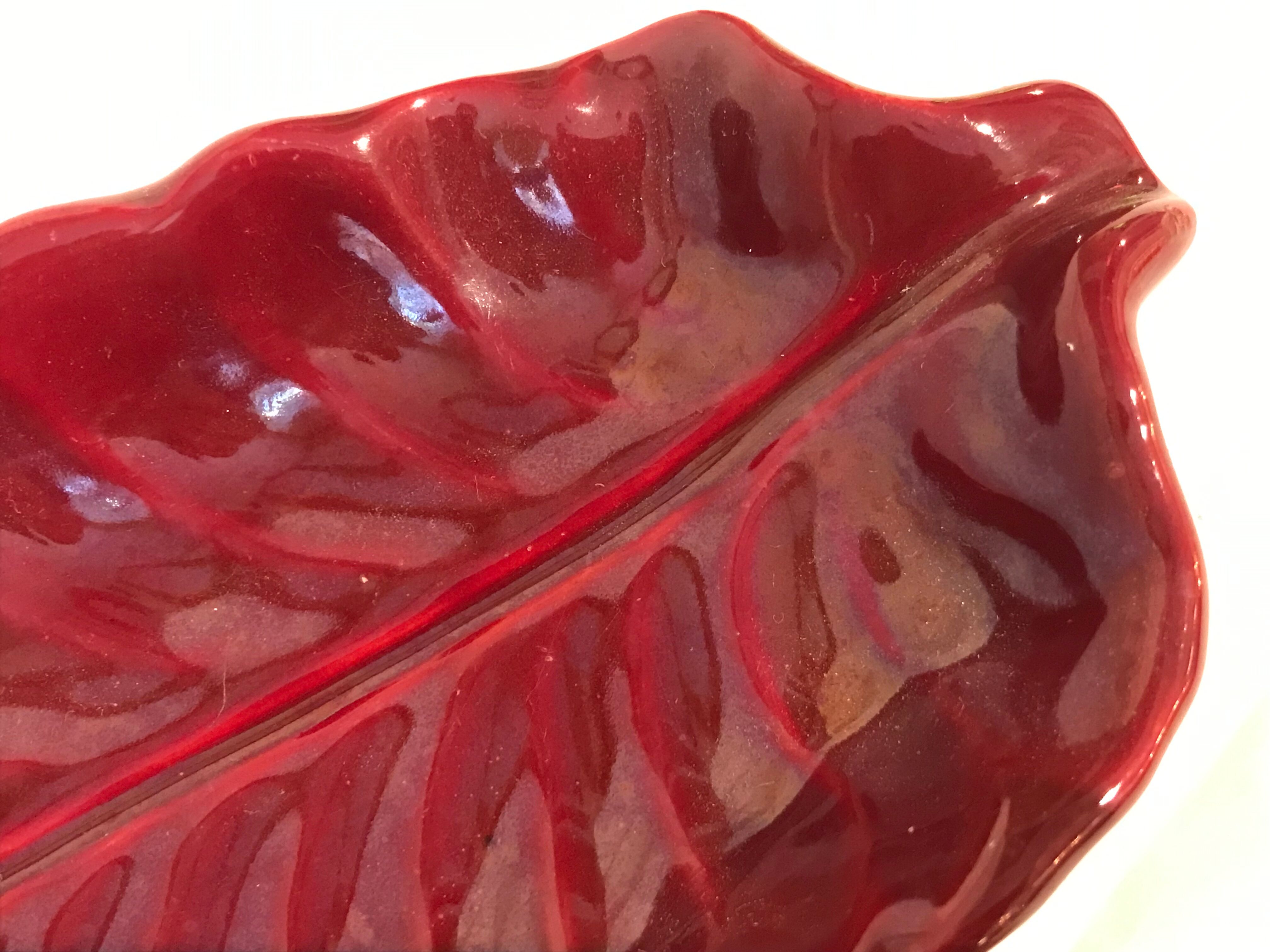 Cup sheet Vallauris A Ferlay 1950 red ceramic