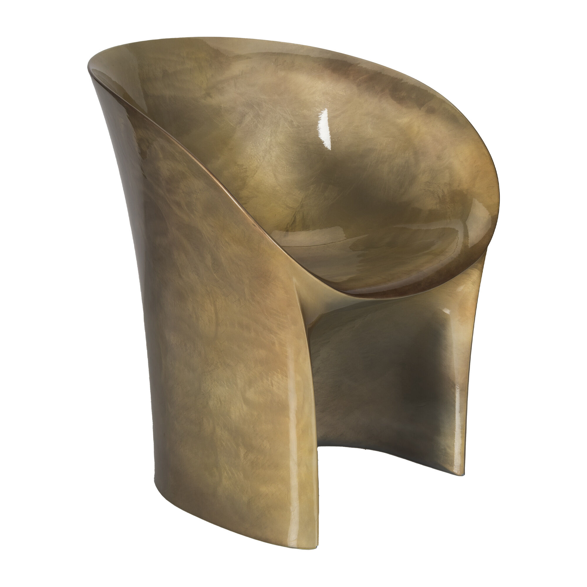 Gold Metallic Moon Armchair by Tokujin Yoshika for Moroso