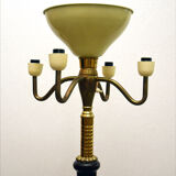 1950's floor lamp in mahogany and brass