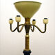1950's floor lamp in mahogany and brass