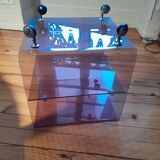 Michel Dumas 70's serving trolley/coffee table on wheels