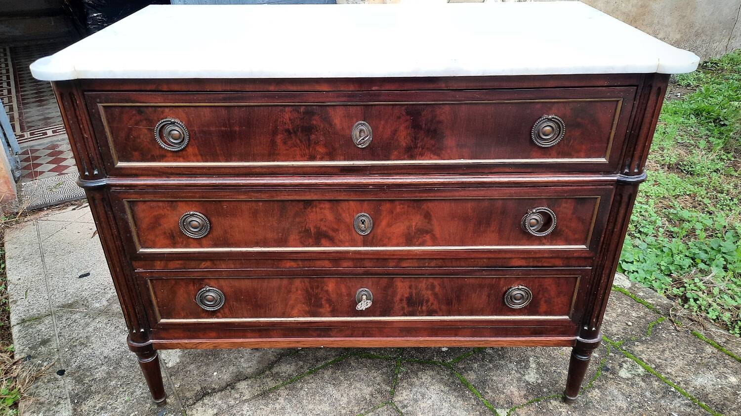 Empire style chest of drawers