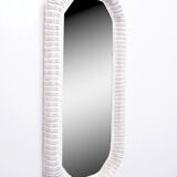 Large Rattan Mirror, Holland, 1970s 53x116cm